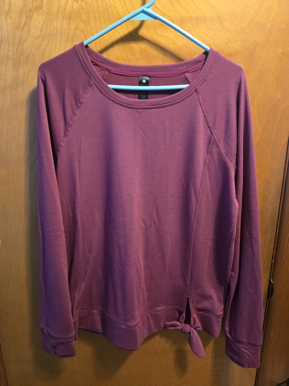 3/$15 Yogalicious Knot-Hem Crew Sweatshirt